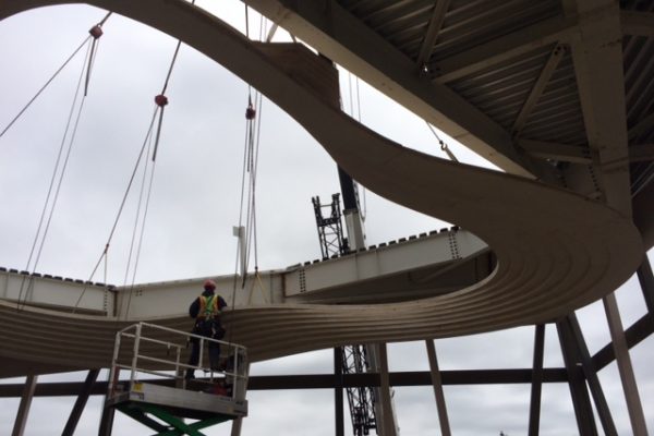 Projet Mill River Park - Structure de bois