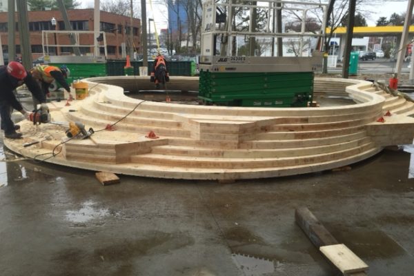 Projet Mill River Park - Structure de bois